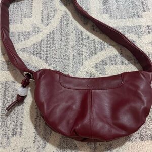 orYANY Deep Red Leather Crossbody Bag